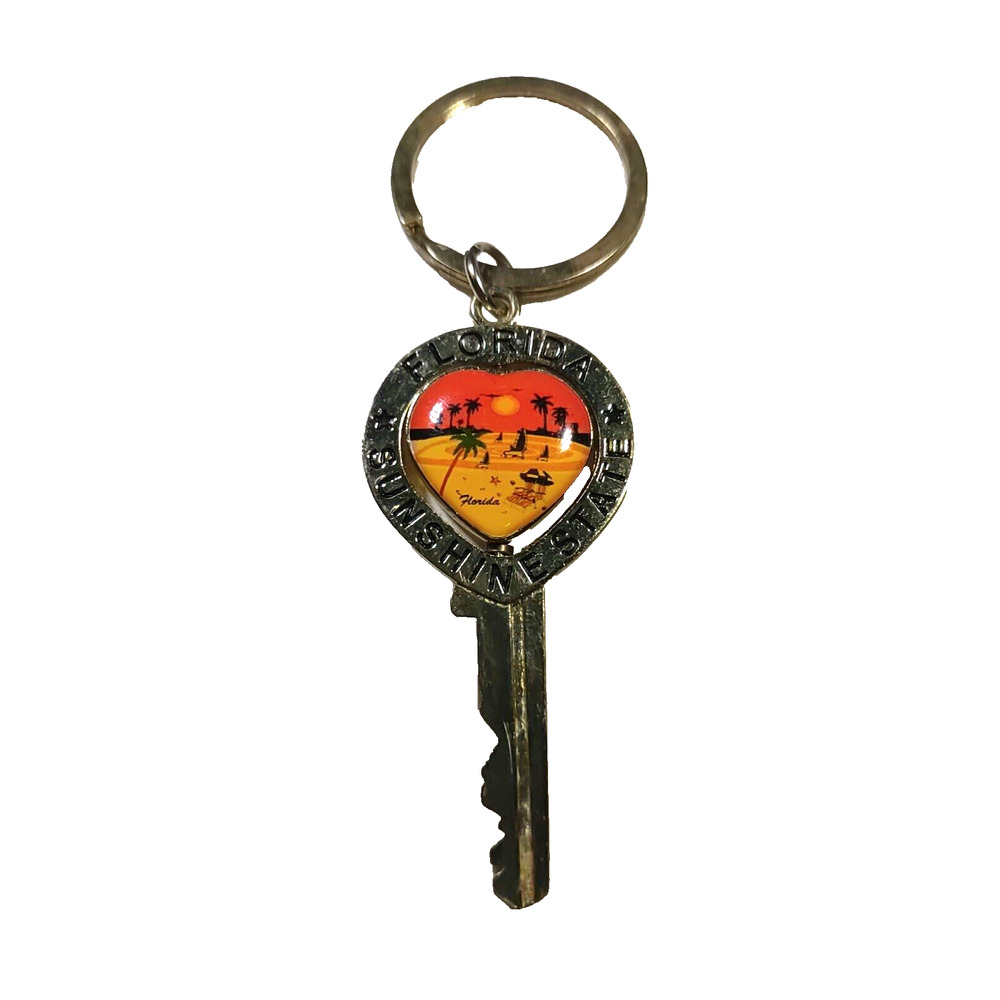 Florida Sunshine State Spinner Key Keychain